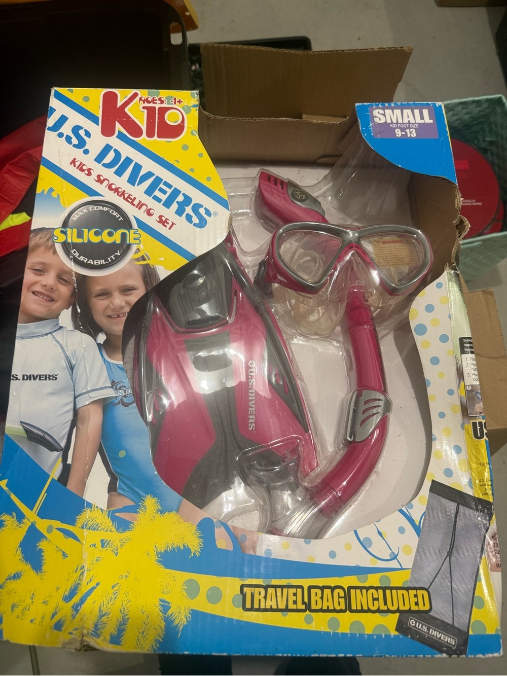 Kids Silicone Snorkel Set - Pink (Small)